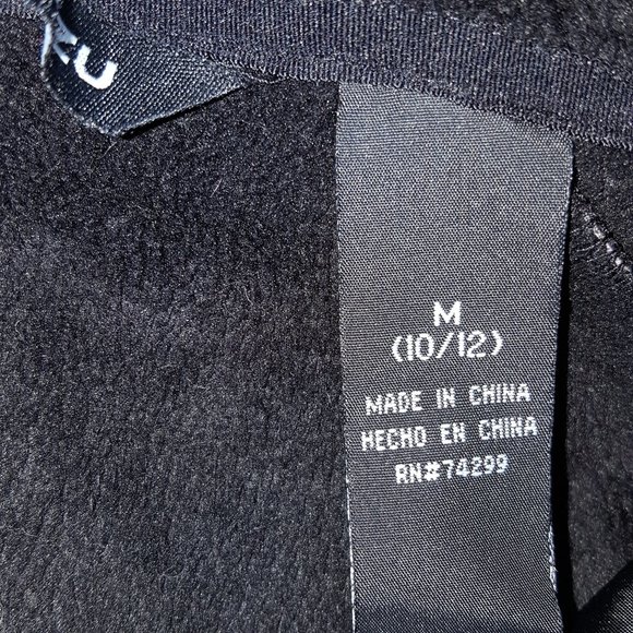 Snozu Fleece Lined Light Jacket Girls Medium 10/12 - Picture 3 of 3